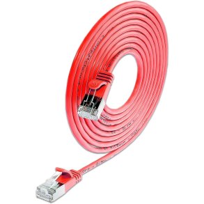 CAT6 Light Patchkabel rund, Sk�rmet, � 3.8mm, R�d