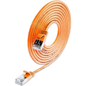 CAT6 Light Patchkabel rund, Sk�rmet, � 3.8mm, Orange