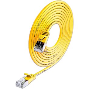 CAT6 Light Patchkabel rund, Sk&aelig;rmet &Oslash; 3.8mm, Gul