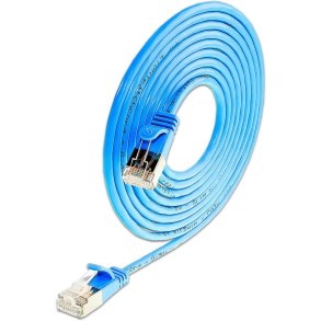 CAT6 Light Patchkabel rund, Sk�rmet � 3.8mm, Bl�