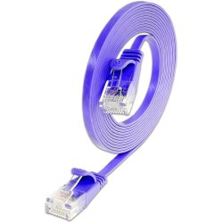 CAT6 Slim Patch Cord, U/UTP, flat, Violet, 