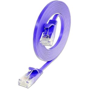 CAT6 Slim Patch Cord, U/UTP, flat, Violet, 