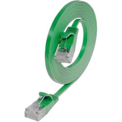 CAT6 Slim Patch Cord, U/UTP, flat, Grn,