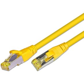 CAT6A HQ Patchkabel, S/FTP, LSOH, Gul