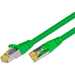 CAT6A HQ Patchkabel, S/FTP, 0.25M, LSOH, Grn