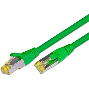 CAT6A HQ Patchkabel, S/FTP, 0.25M, LSOH, Gr�n