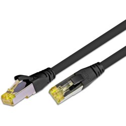 CAT6A HQ Patchkabel, S/FTP, LSOH, Sort