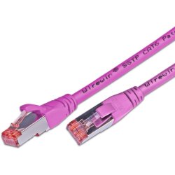 CAT6 Patchkabel, S/FTP, LSZH Magenta