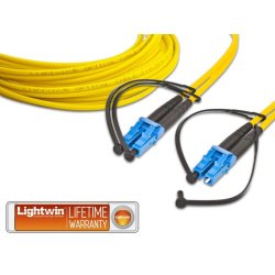 Lightwin LDP-09 LC-LC Duplex Fiberkabel | OS2 Standarden