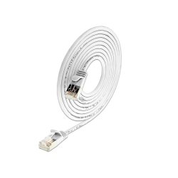 CAT6 Light Patchkabel rund, Sk&aelig;rmet, &Oslash; 3.8mm, Hvid