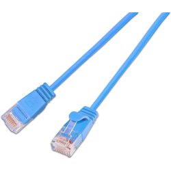 CAT6 Light Patchkabel rund,  2,8mm, Bl