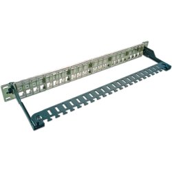 High Quality 48-Port Patchpanel for Keystone, 19", metal, sk&aelig;rmet