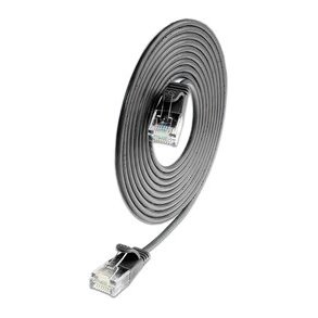 CAT6 Light Patchkabel rund, &Oslash; 2,8mm Sort