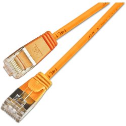CAT6 Light Patchkabel rund, Skrmet,  3.8mm, Orange