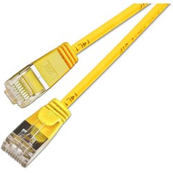 CAT6 Light Patchkabel rund, Sk&aelig;rmet &Oslash; 3.8mm, Gul
