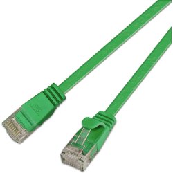 CAT6 Slim Patch Cord, U/UTP, flat, Grn,