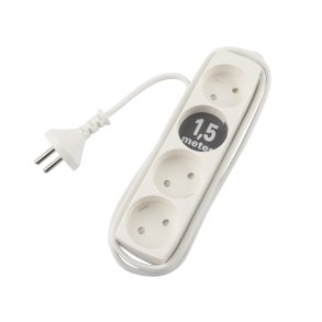 Stikd&aring;se T4 4 udtag u/jord 1.5m hvid