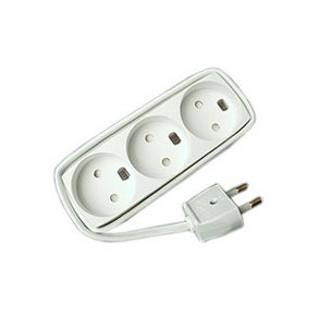 Stikd&aring;se T11 3R u/jord 1,5m hvid