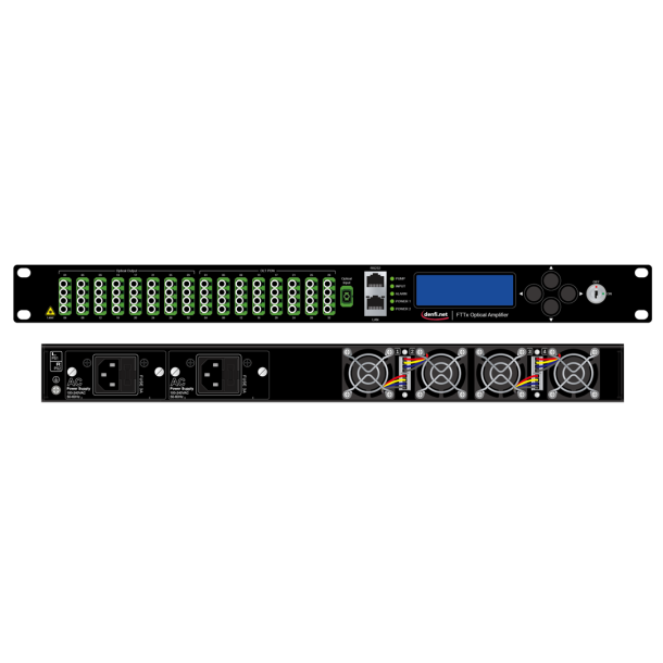 DenFi.Net EDFA FA3221AN 32*21dBm, SNMP, WDM, XGSPON, LC/APC, 1RU 