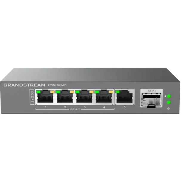 Grandstream GWN7700MP - 5 Port, 2.5G, 4 x PoE Unmanaged Switch  