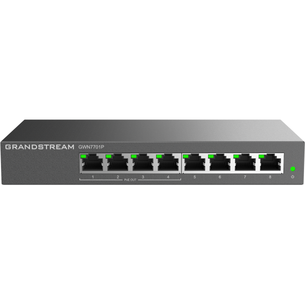 Grandstream GWN7701P - 8 Port 4xPoE Unmanaged switch