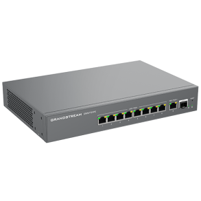 Grandstream GWN7721PE L2-Lite managed multi-gigabit switch med 2.5G/10G PoE-porte og SFP+ uplink i metalkabinet