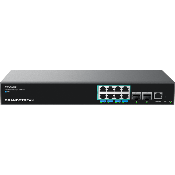 Grandstream GWN7821P 8 port, 2.5G, PoE, Layer3 switch