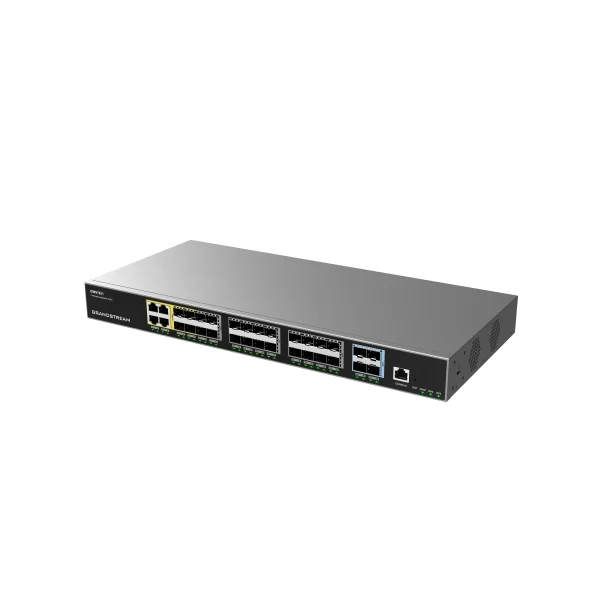 Grandstream GWN7831 Enterprise Layer 3 aggregeringsswitch med 24 1G SFP og 4 10G SFP+ fiberporte