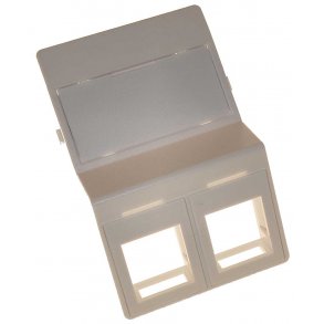 Dataudtag 2 x RJ45 Keystone Type F Angled