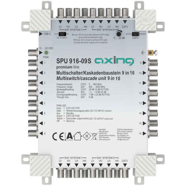 Axing Multiswitch 9/16 SPU 916-09S
