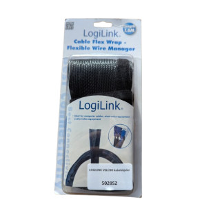 LOGILINK VELCRO  kabelskjuler (Lagersalg) 1,8 meter sort