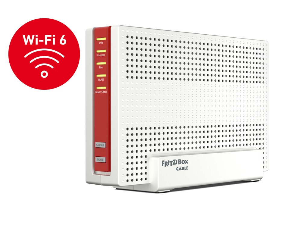 Box 6660-Wi-Fi 6 802.11ax Cable AVM FRITZ - doble banda 2,4 GHz/5 GHz 