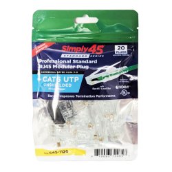 Simply45 Cat6/6A standart RJ45 gr&oslash;n 20 stk. S45-1120 
