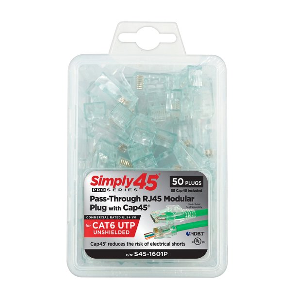 Simply45 CAT6 Pro-Serie CAP45 (Gr&oslash;n) 50 stk.