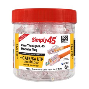 Simply45 CAT6A r&oslash;d 100 stk. S45-1700