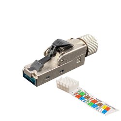 Simply45 RJ45 V&aelig;rkt&oslash;jsfri 10G sk&aelig;rmet stik CAT7A/6A/6 S45-1710S