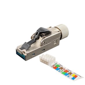 Simply45 RJ45 V&aelig;rkt&oslash;jsfri 10G sk&aelig;rmet stik CAT7A/6A/6 S45-1710S