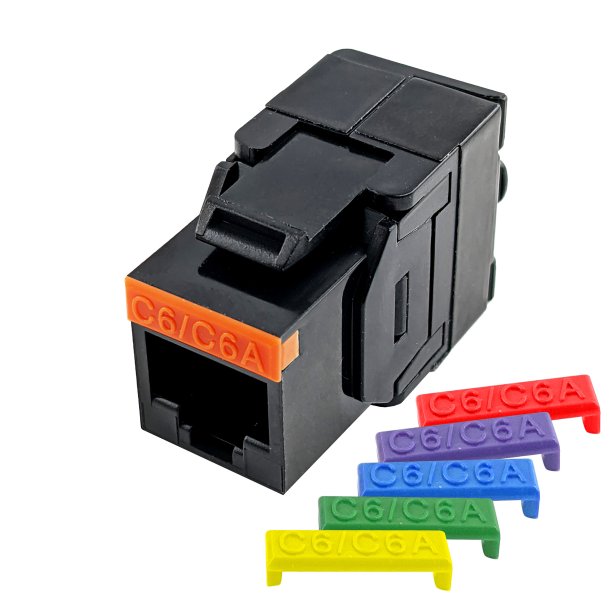 Simply45 10G CAT6/6A UTP Keystone sort S45-3600B