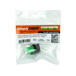 SimplyFIBER 10 Pak LC/APC to LC/APC Gr&oslash;n SM Keystone, Sort SF-42LCAPCB-10