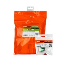 SimplyFIBER 10 Pak LC/APC to LC/APC Gr&oslash;n SM Keystone, Sort SF-42LCAPCB-10