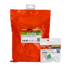 SimplyFIBER 10 Pak LC/APC to LC/APC SM Gr�n Keystone, Hvid SF-42LCAPCW