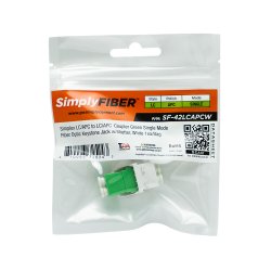 SimplyFIBER 10 Pak LC/APC to LC/APC SM Gr�n Keystone, Hvid SF-42LCAPCW