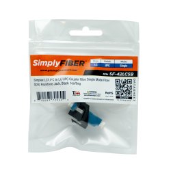 SimplyFIBER 10 Pak LC/UPC to LC/UPC Bl&aring; SM Keystone, Sort SF-42LCSB-10