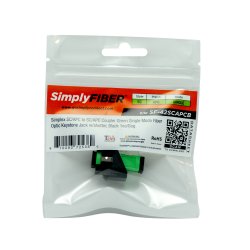 SimplyFIBER 10 Pak SC/APC to SC/APC Gr&oslash;n SM Keystone, Sort, SF-42SCAPCB-10