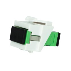 SimplyFIBER SC/APC to SC/APC Gr�n SM Keystone, Hvid, SF-42SCAPCW