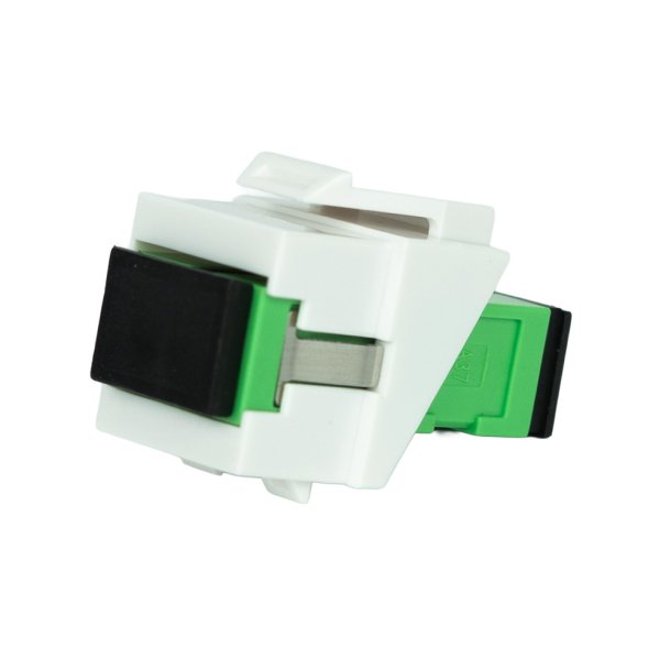 SimplyFIBER SC/APC to SC/APC Gr�n SM Keystone, Hvid, SF-42SCAPCW