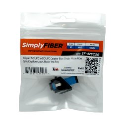 SimplyFIBER SC/UPC to SC/UPC Bl&aring; SM Keystone, Sort, SF-42SCSB