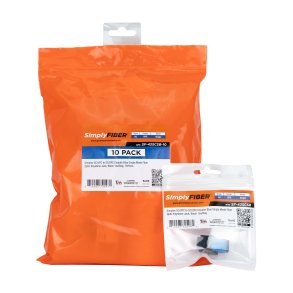 SimplyFIBER 10 Pak SC/UPC to SC/UPC Bl&aring; SM Keystone, Sort, SF-42SCSB-10
