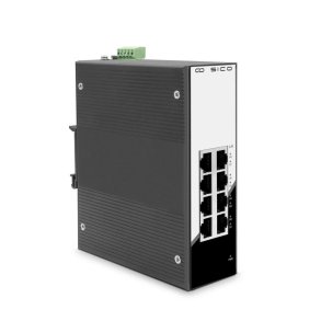 SICO-8P-8T Industrielt Gigabit Switch | 8x RJ45 | DIN-Skinne