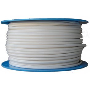 Plastledning Flad 2x0,75 Hvid 100m